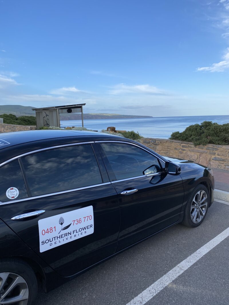 Picture of Southern Flower Deliveries car at Aldinga Beach